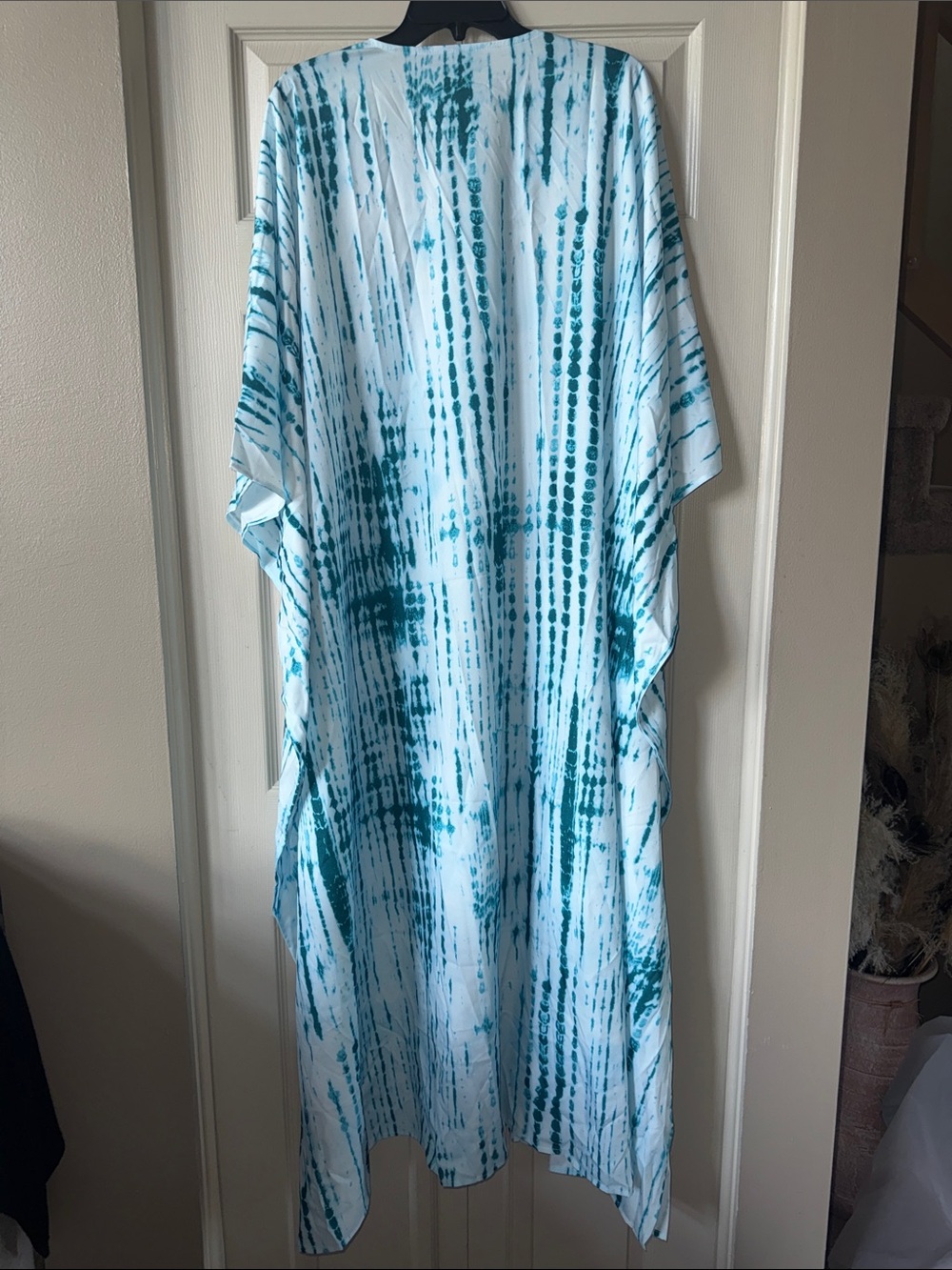Women's Plus Kaftan Bathing Suit Cover Up Batwing Tye Die Dress Moroccan Mumu - Picture 7 of 12